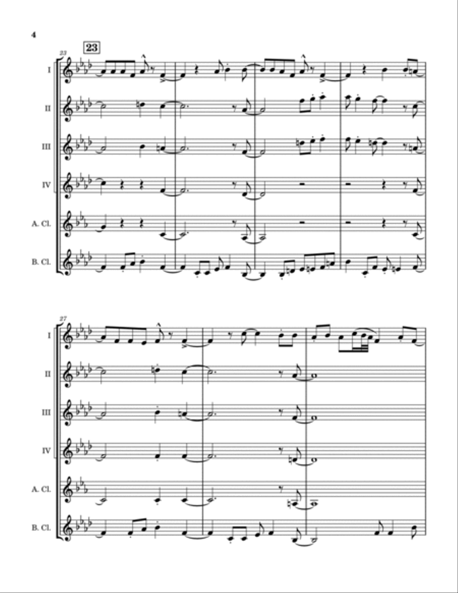I Heard It Through The Grapevine Clarinet Quintet scores gallery preview page 5