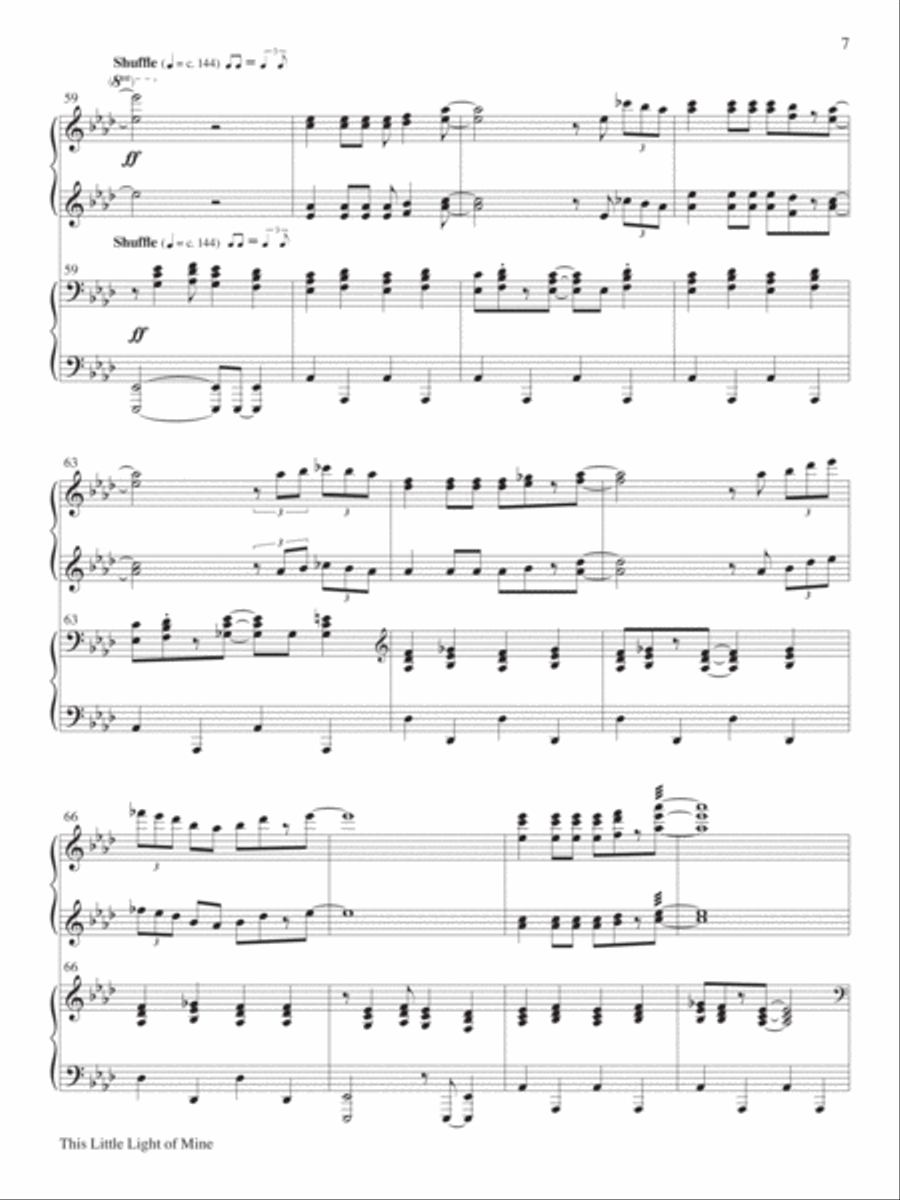 Gospel Blues for 4-Hand Piano Piano Accompaniment scores gallery preview page 10