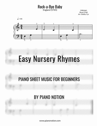 Rock-a-Bye Baby (Easy Piano Solo)