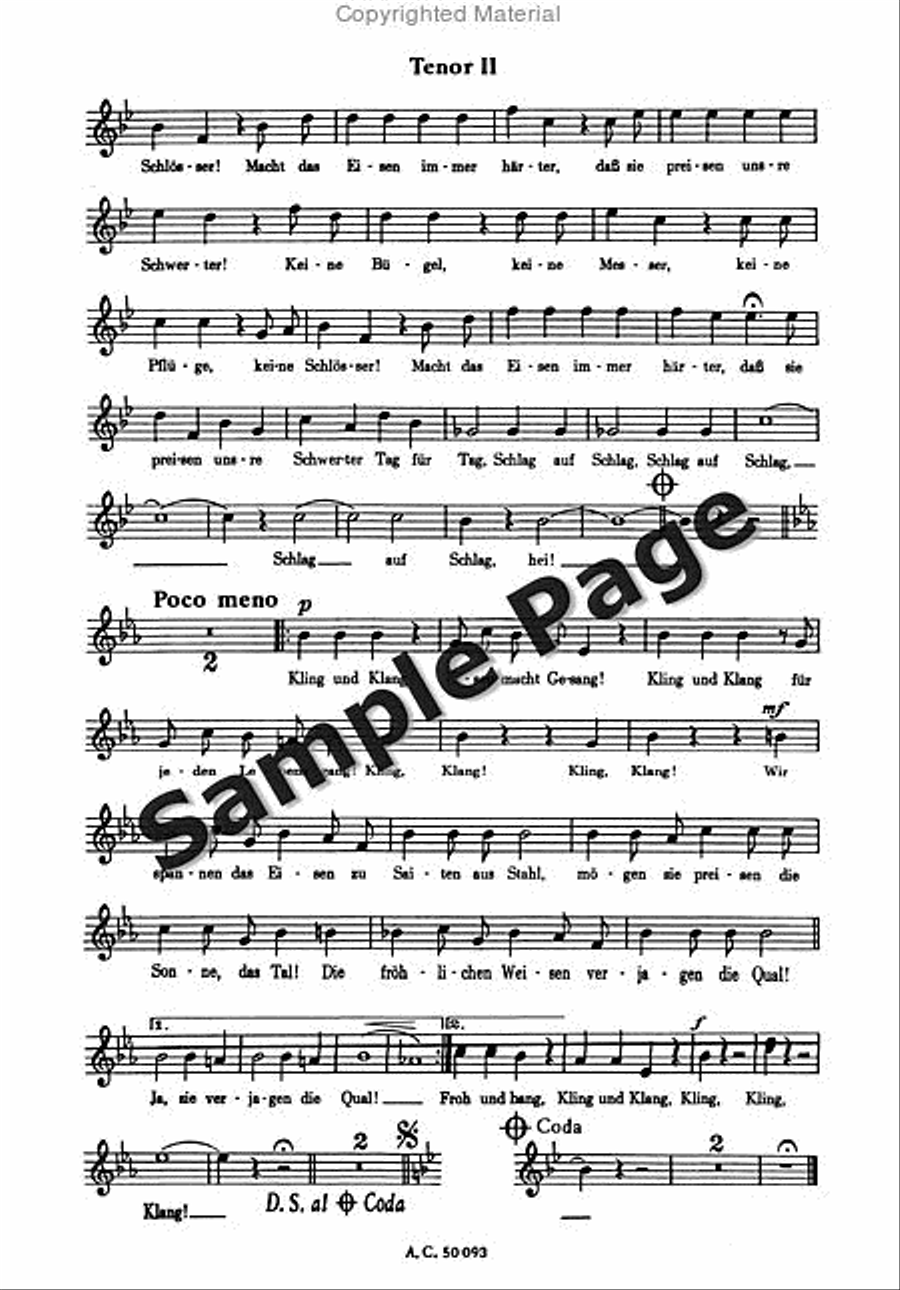 Strauss J Zigeuner Chor A.zigeunerbaron TTBB scores gallery preview page 3