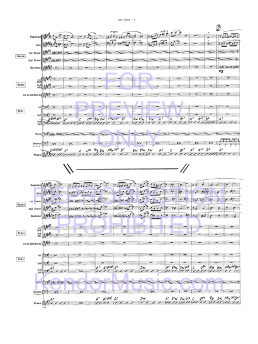 Farewell, The Farewell, The Jazz Ensemble scores gallery preview page 5