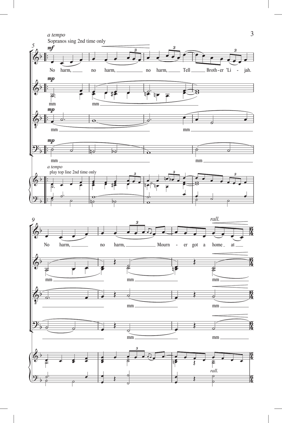 Poor Mourner Got a Home at Last Divisi scores gallery preview page 2