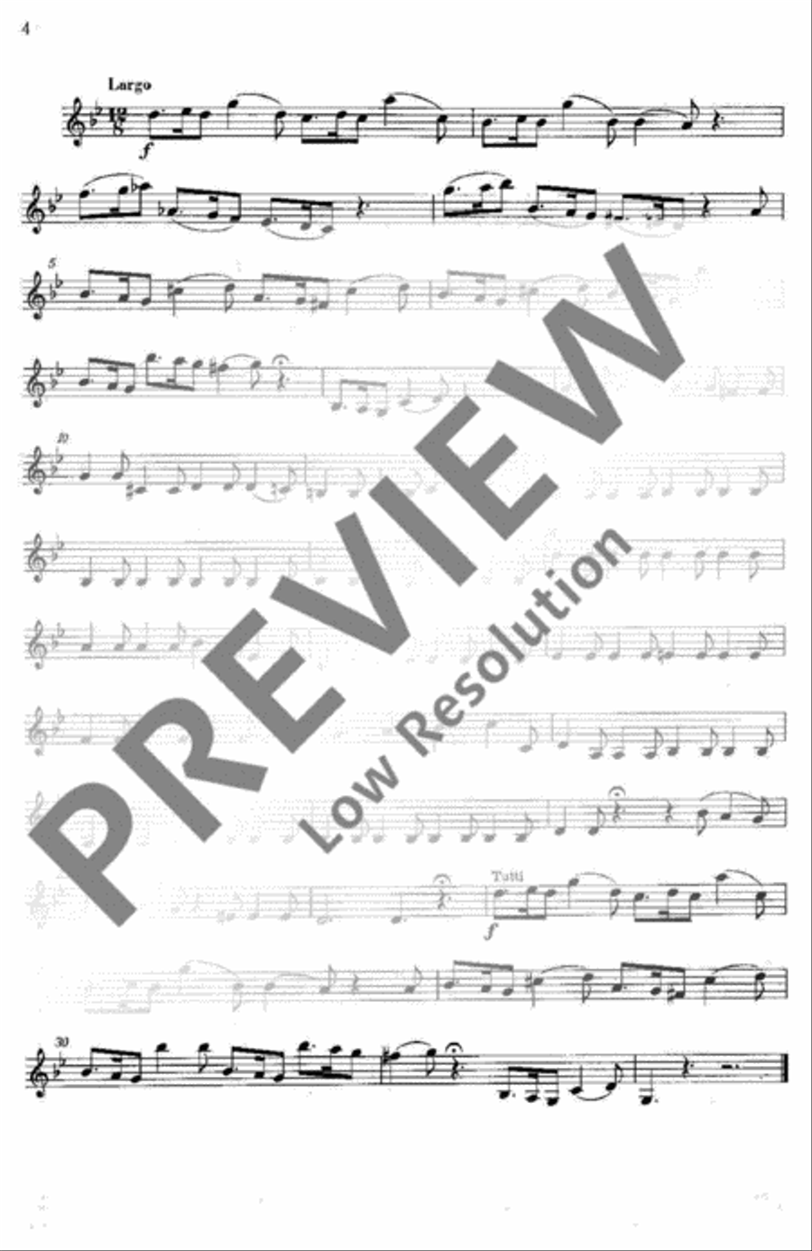 Concerto in Bb Major Violin scores gallery preview page 5