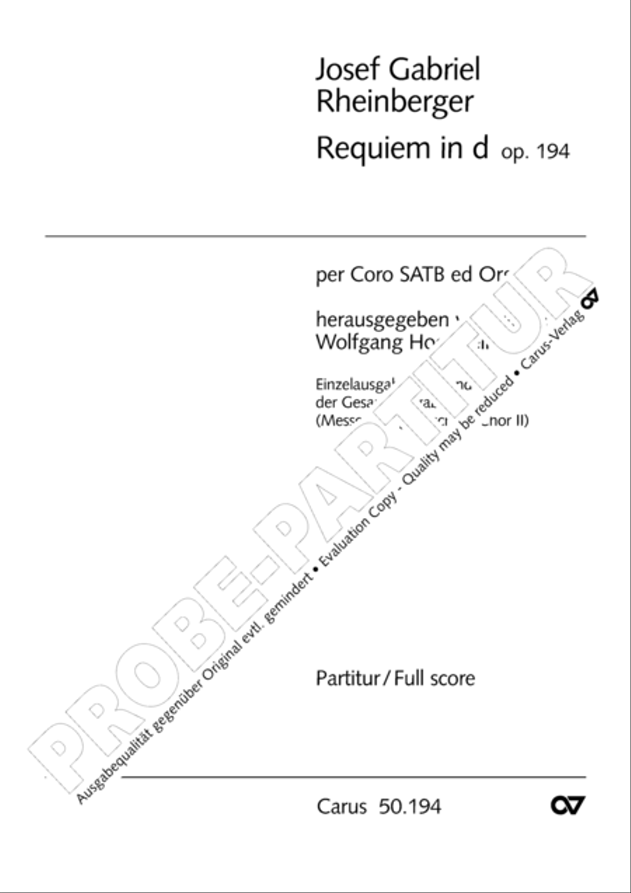 Requiem in D minor 4-Part scores gallery preview page 2