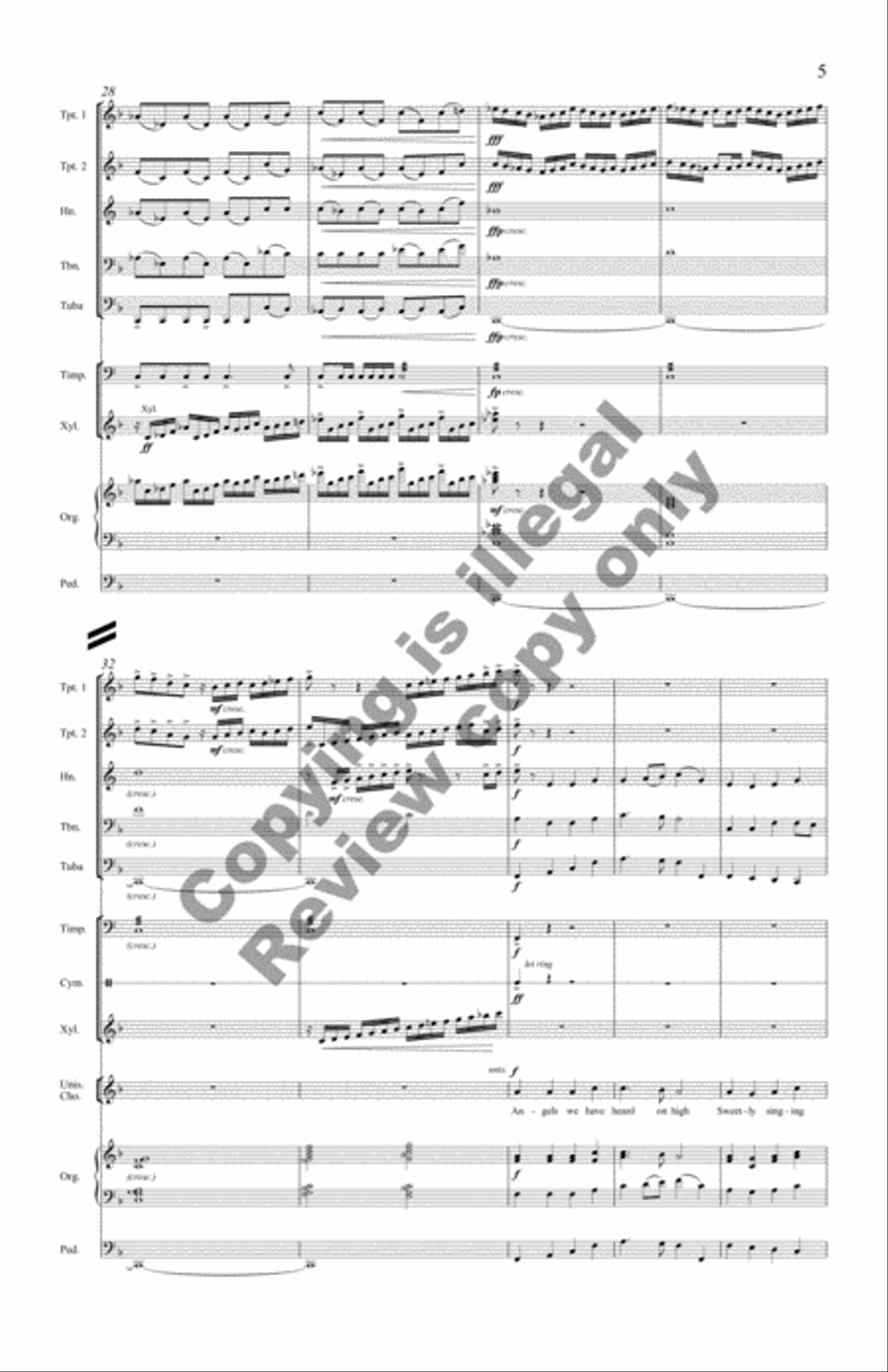The Snow Lay On the Ground!: Nine Festive Carol Settings (Complete Compilation Full Score) Choir scores gallery preview page 13