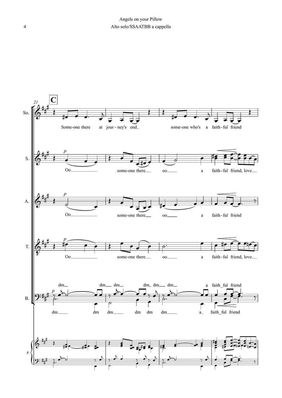 Angels On Your Pillow Angels On Your Pillow Divisi scores gallery preview page 4