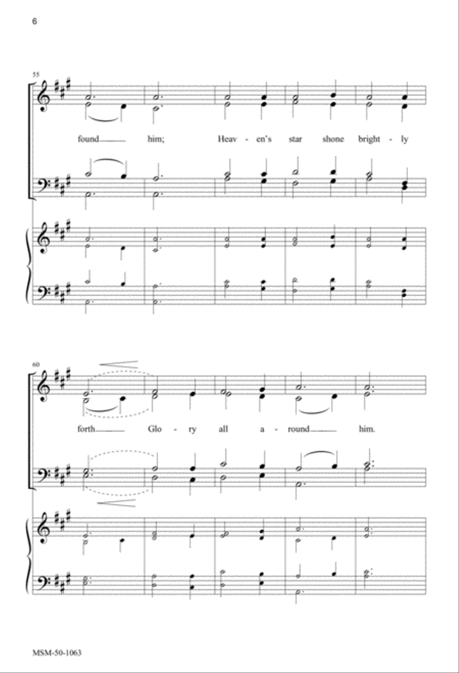 Gentle Mary Laid Her Child 4-Part scores gallery preview page 5