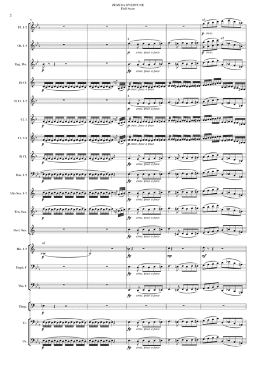 ZEMIRA OVERTURE - JOSÉ MAURÍCIO NUNES GARCIA Concert Band scores gallery preview page 4