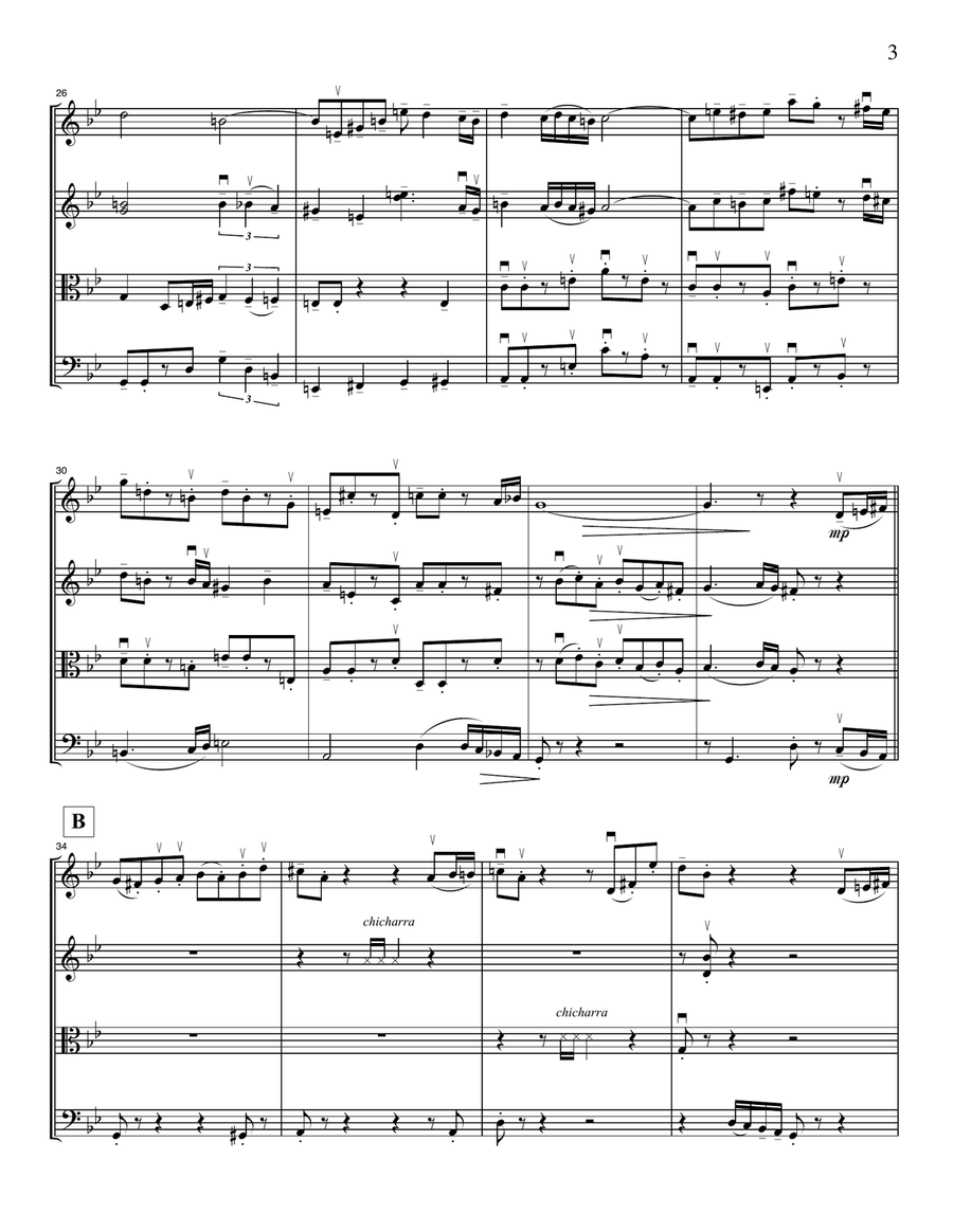 Tango Toscana (string quartet) String Quartet scores gallery preview page 3