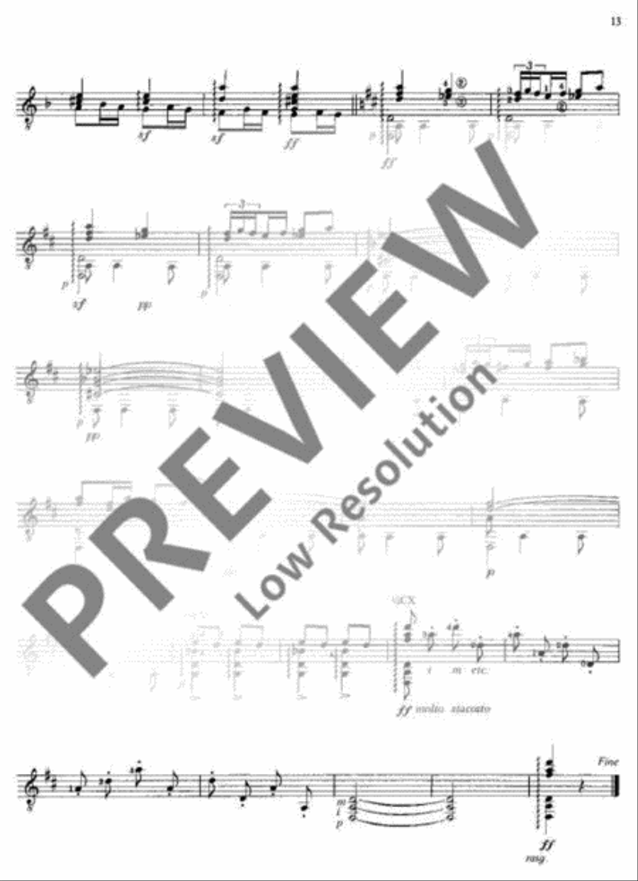 Six Pieces Classical Guitar scores gallery preview page 16