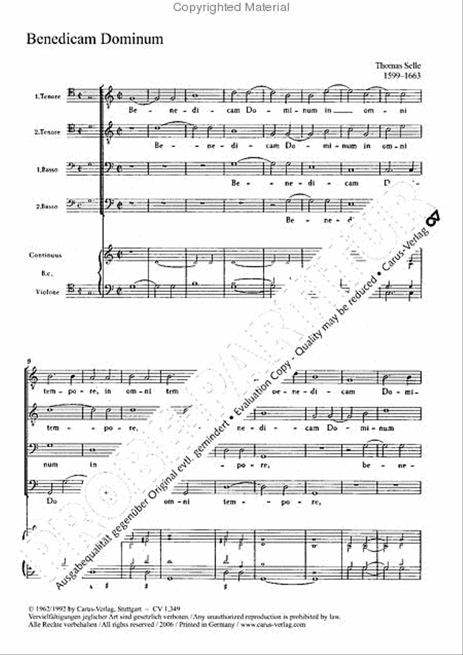 Benedicam Dominum (Sei gepriesen, Herr, mein Gott) TTBB scores gallery preview page 2