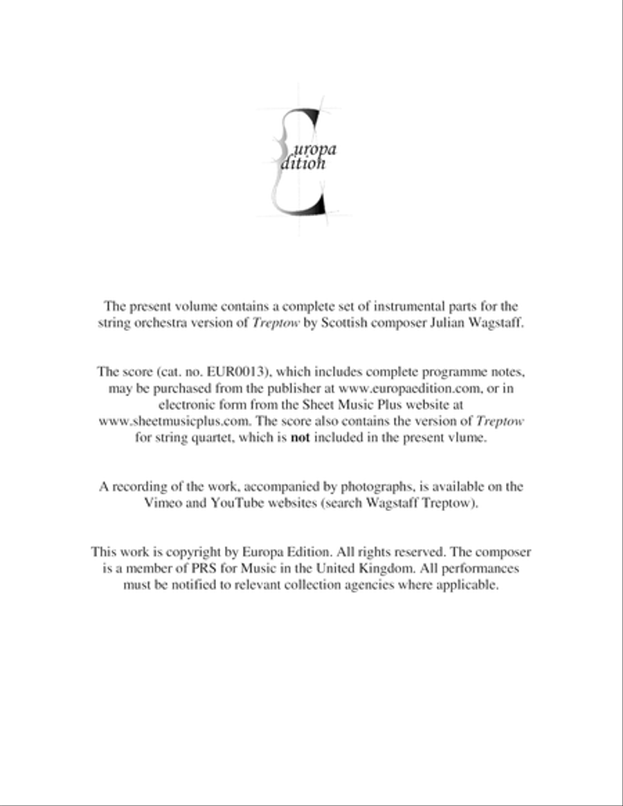 Treptow - for string orchestra. Complete instrumental parts String Orchestra scores gallery preview page 2