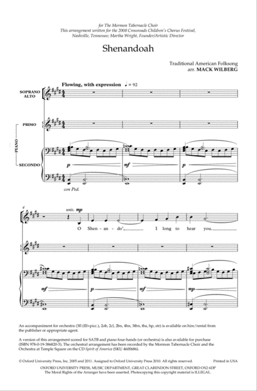 Shenandoah Shenandoah SA scores gallery preview page 1