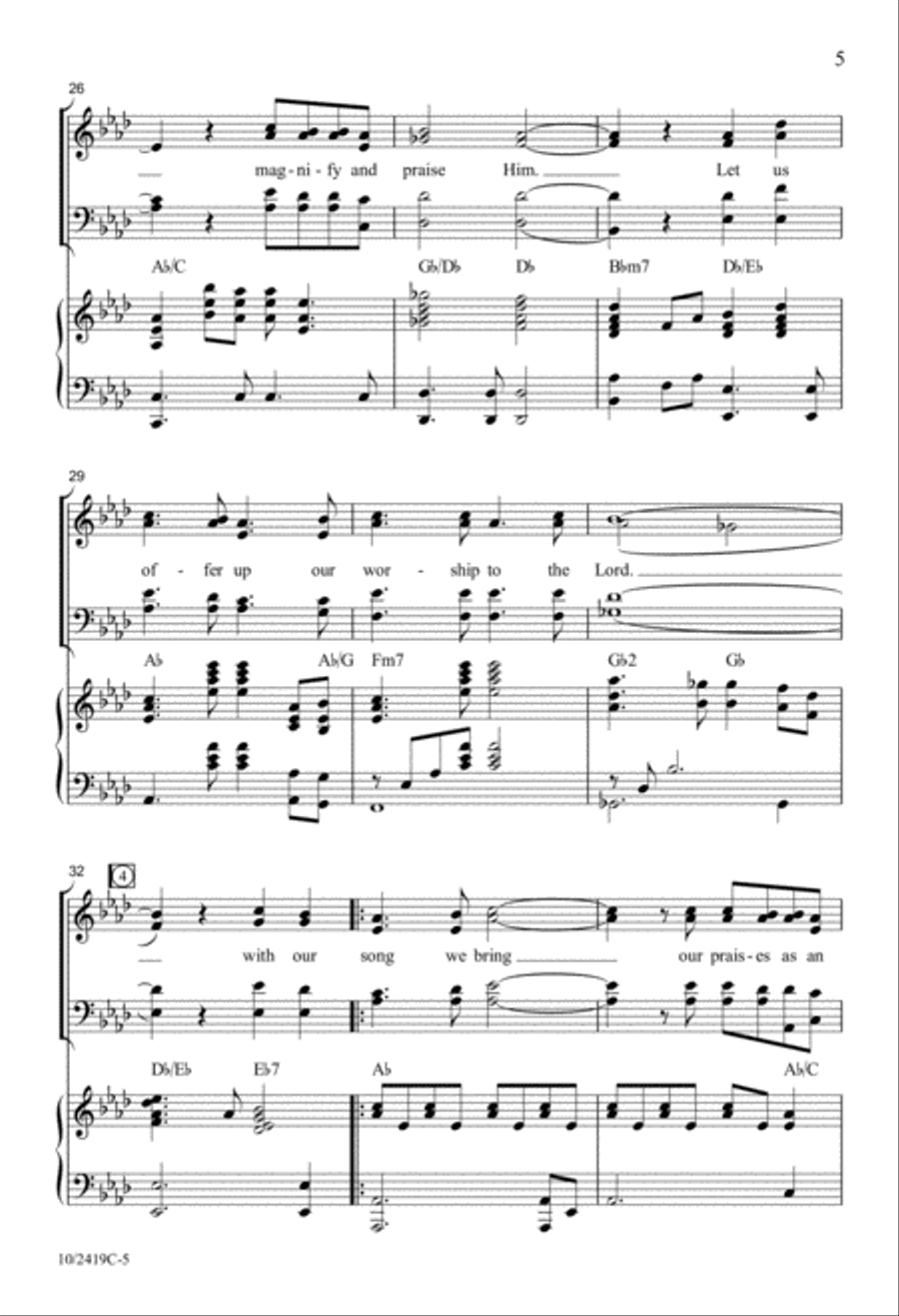 Adore Him 4-Part scores gallery preview page 5