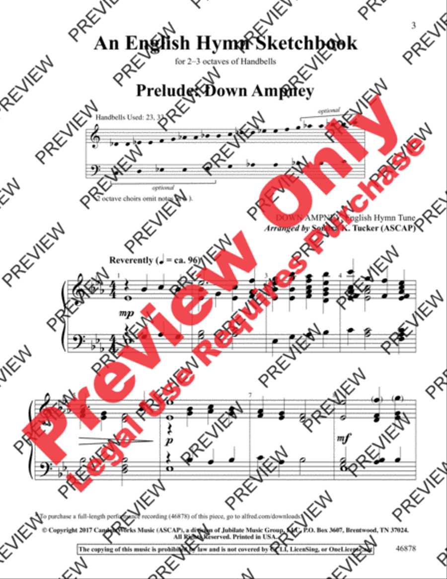 An English Hymn Sketchbook Handbell Choir scores gallery preview page 3