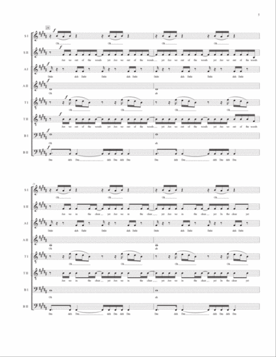 Out Of The Woods 4-Part scores gallery preview page 6