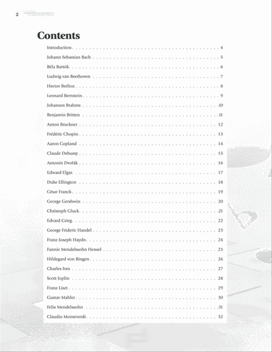 One-Page Composer Bios CD scores gallery preview page 6