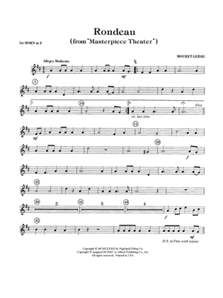 Rondeau (Theme from Masterpiece Theatre): 1st F Horn