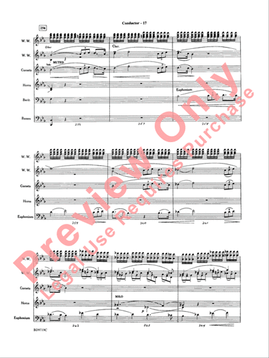 Manzoni Requiem (Excerpts) Concert Band scores gallery preview page 19