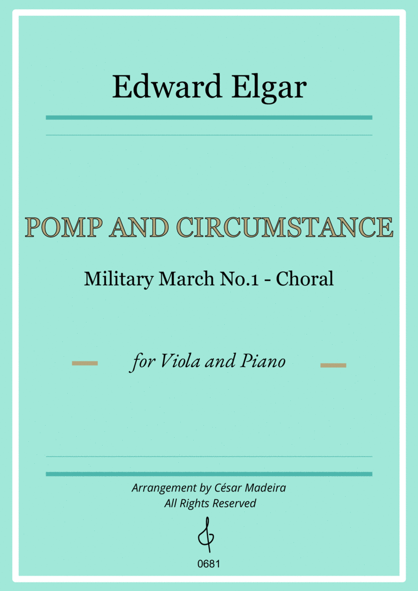 Pomp and Circumstance No.1 - Viola and Piano (Individual Parts) image number null