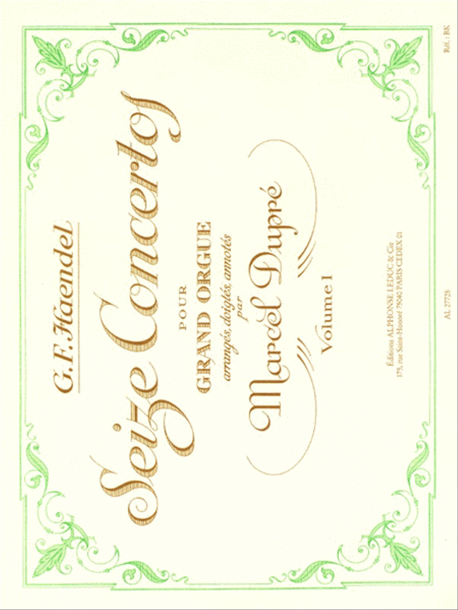 16 Concertos Vol.1 (organ) Organ scores gallery preview page 1