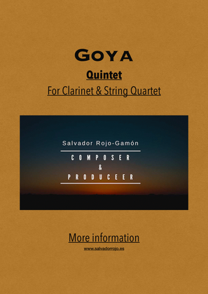 Goya for Clarinet & String Quartet (Piano reduction)