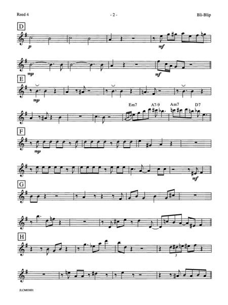 Bli-Blip (from Jump for Joy): B-flat Tenor Saxophone