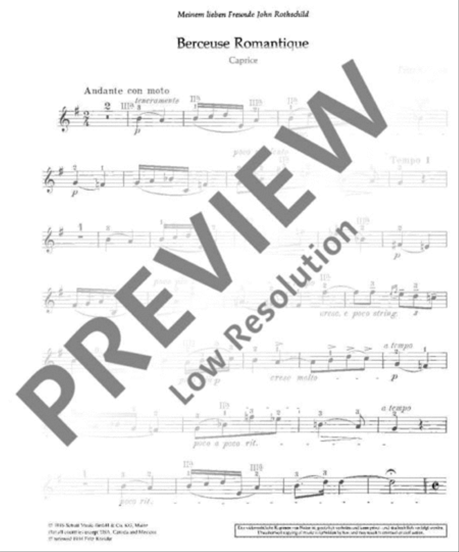 Berceuse Romantique Berceuse Romantique Violin Solo scores gallery preview page 10