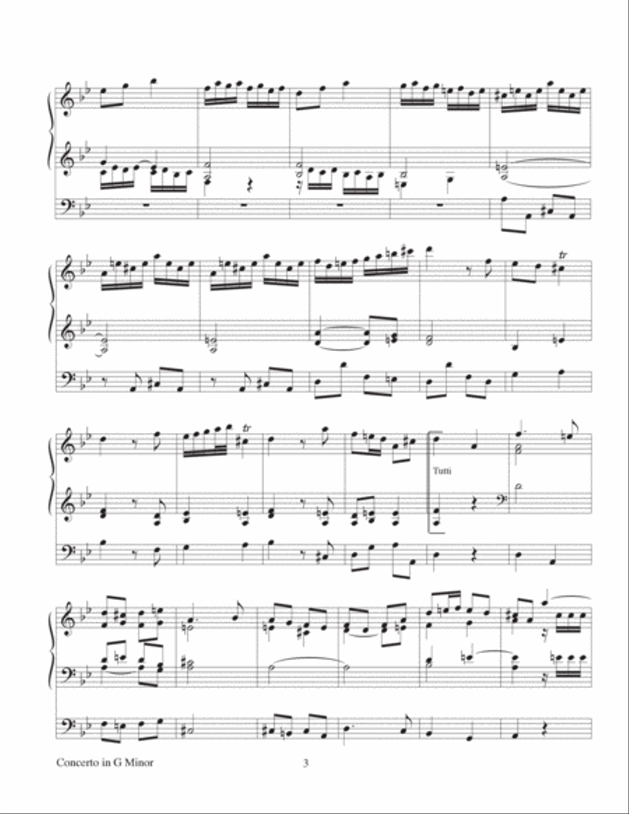 Concerto in G Minor (First Movement) Organ Solo scores gallery preview page 4