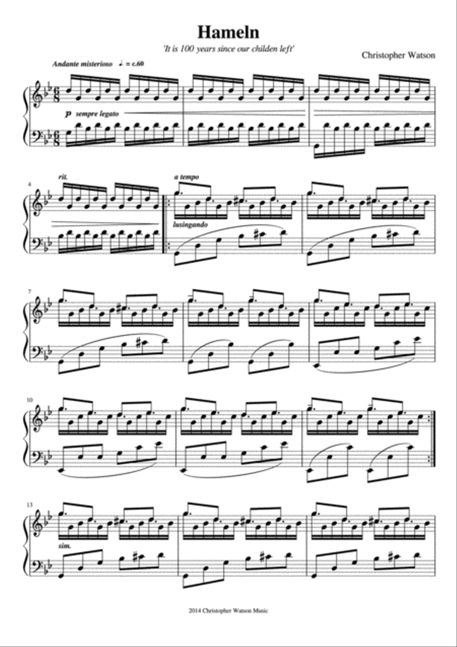 Hameln (from 'Fairy Tale Suite') - for Solo Piano Piano Solo scores gallery preview page 2