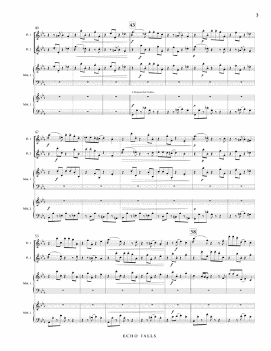 Echo Falls Flute Duet scores gallery preview page 4