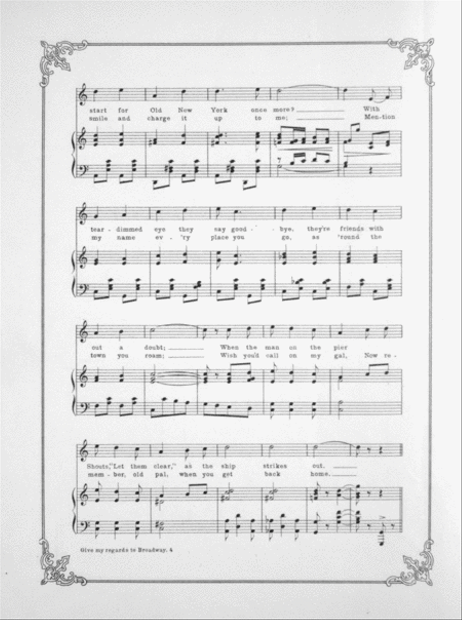 Give My Regards to Broadway Voice scores gallery preview page 3