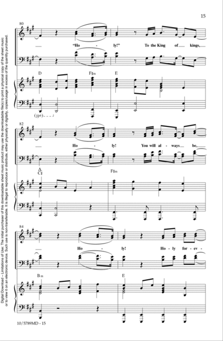 Holy Forever 4-Part scores gallery preview page 15