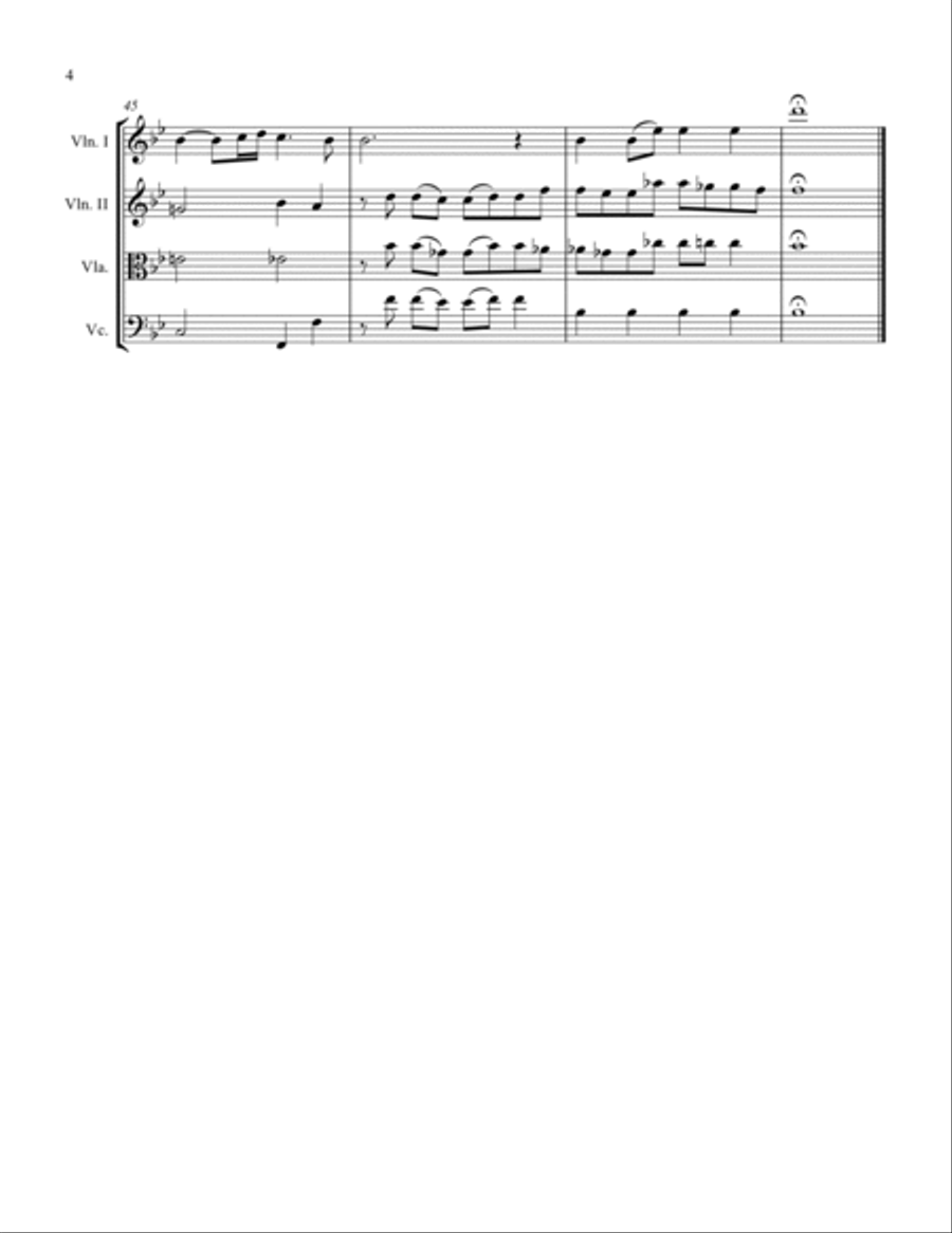 Lullabye (Goodnight, My Angel) String Quartet scores gallery preview page 4