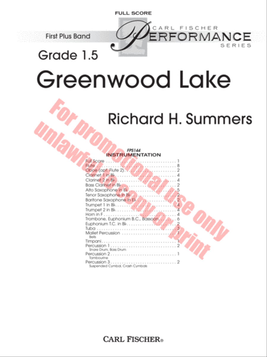 Greenwood Lake Concert Band scores gallery preview page 2