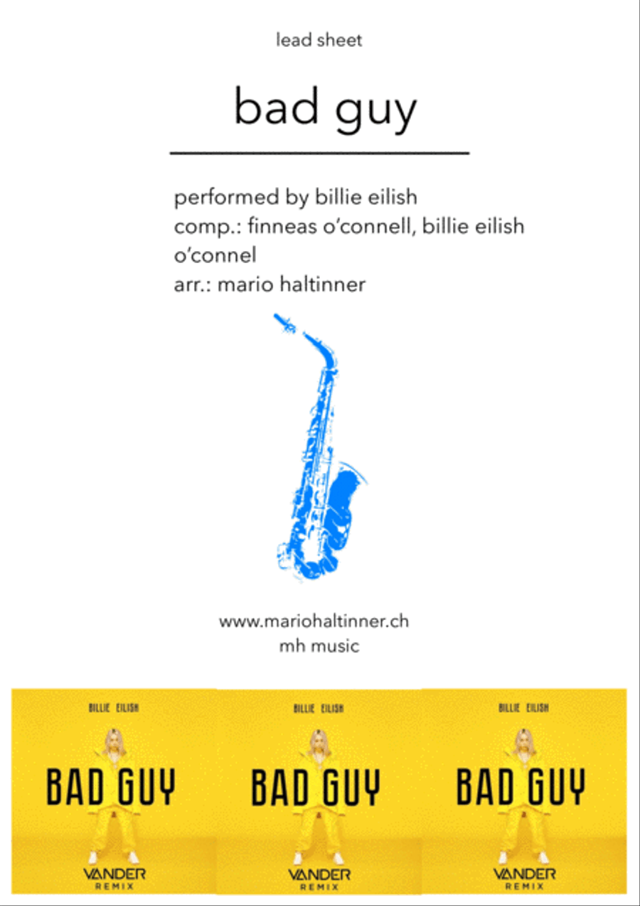 Bad Guy Clarinet Solo scores gallery preview page 1