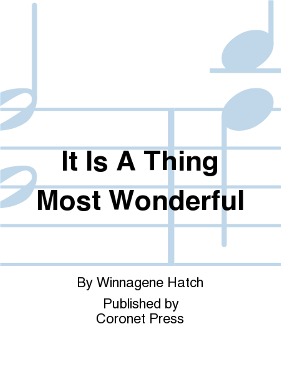 It Is A Thing Most Wonderful 4-Part scores gallery preview page 1