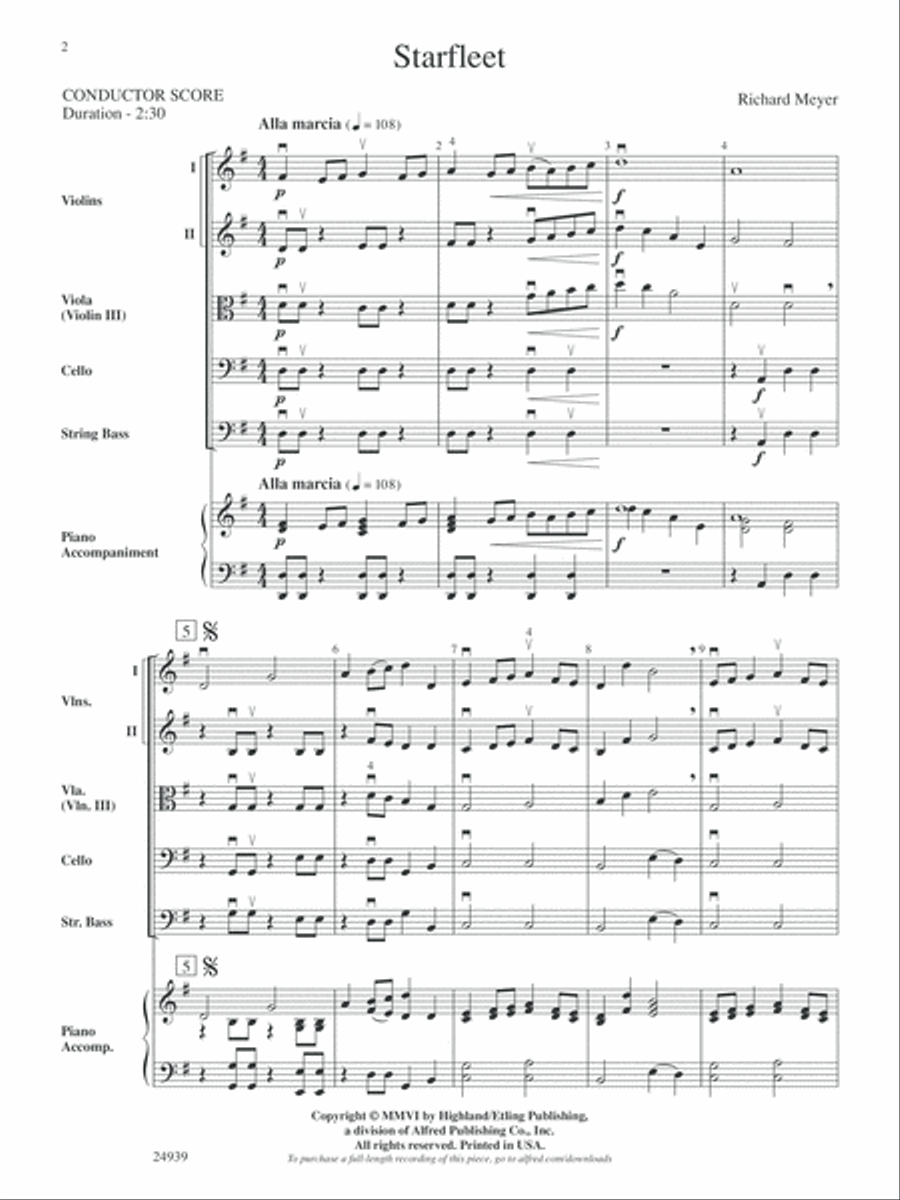 Starfleet: Score String Orchestra scores gallery preview page 2