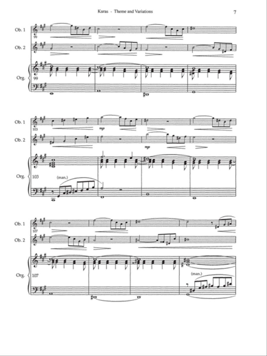 Theme and Variations Oboe scores gallery preview page 10