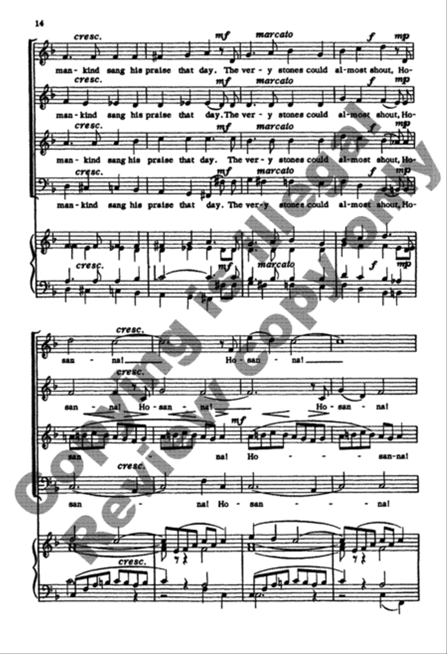 When Christ Rode Into Jerusalem 4-Part scores gallery preview page 28