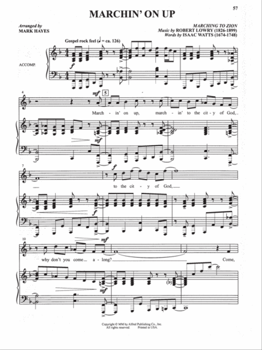 10 Hymns and Gospel Songs for Solo Voice - Medium High (Book/CD) High Voice scores gallery preview page 4