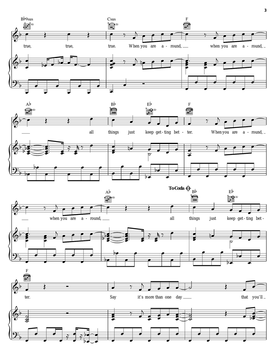 All Things (Just Keep Getting Better) Piano, Vocal, Guitar scores gallery preview page 3