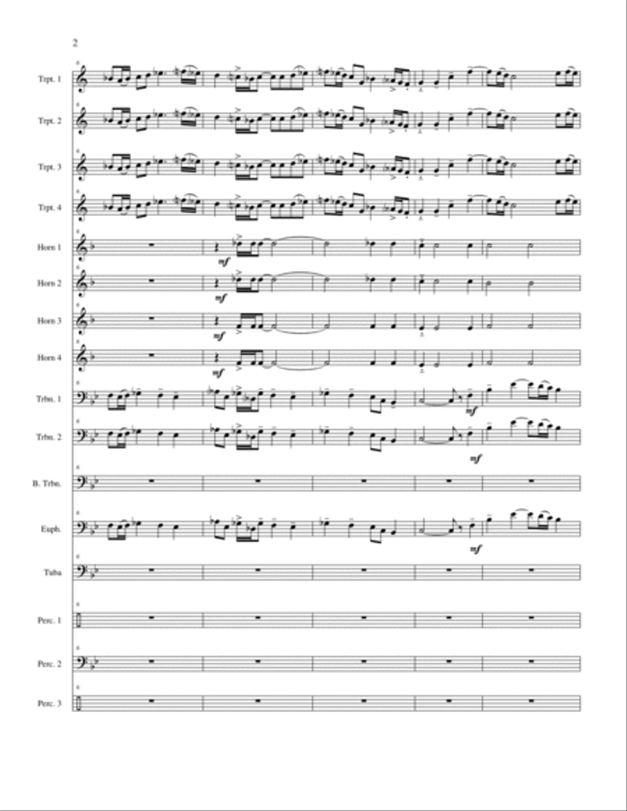 Fanfare for Freedom Brass Ensemble scores gallery preview page 6