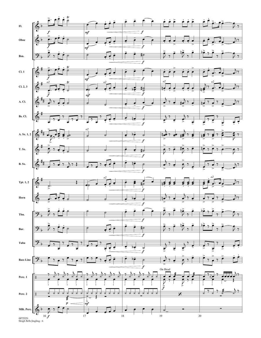 Sleigh Bells Jingling - Full Score Concert Band scores gallery preview page 5