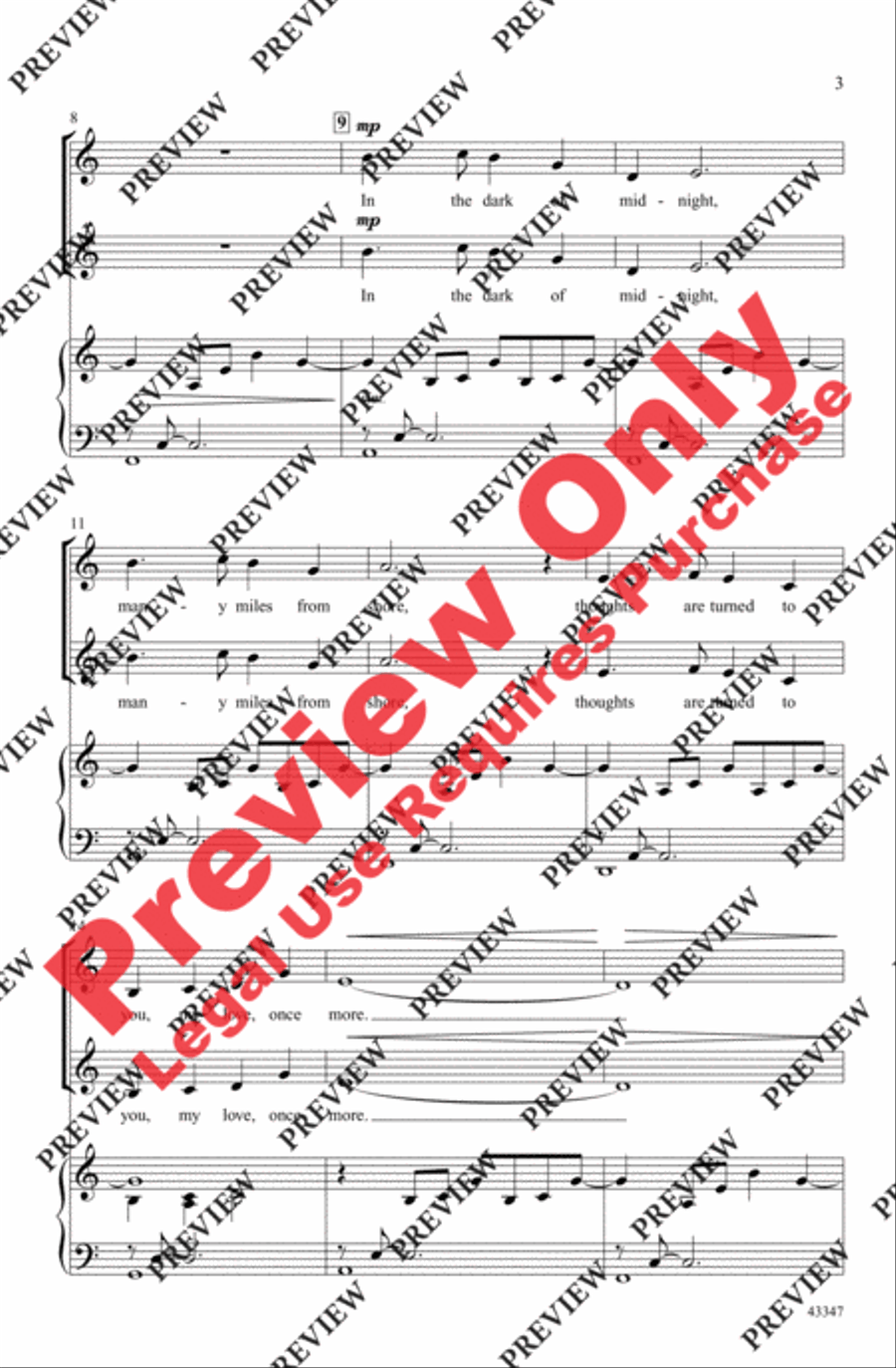 In the Dark of Midnight In the Dark of Midnight Women's Choir scores gallery preview page 3