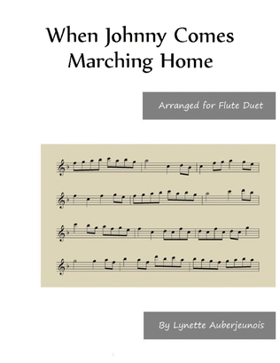 When Johnny Comes Marching Home - Flute Duet