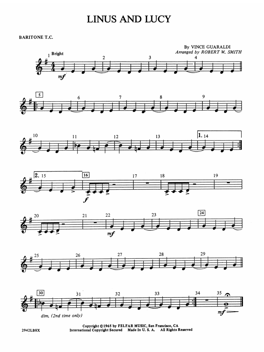 Linus and Lucy: Baritone T.C.