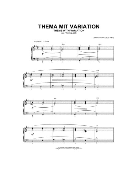 Theme With Variation, From Op.228