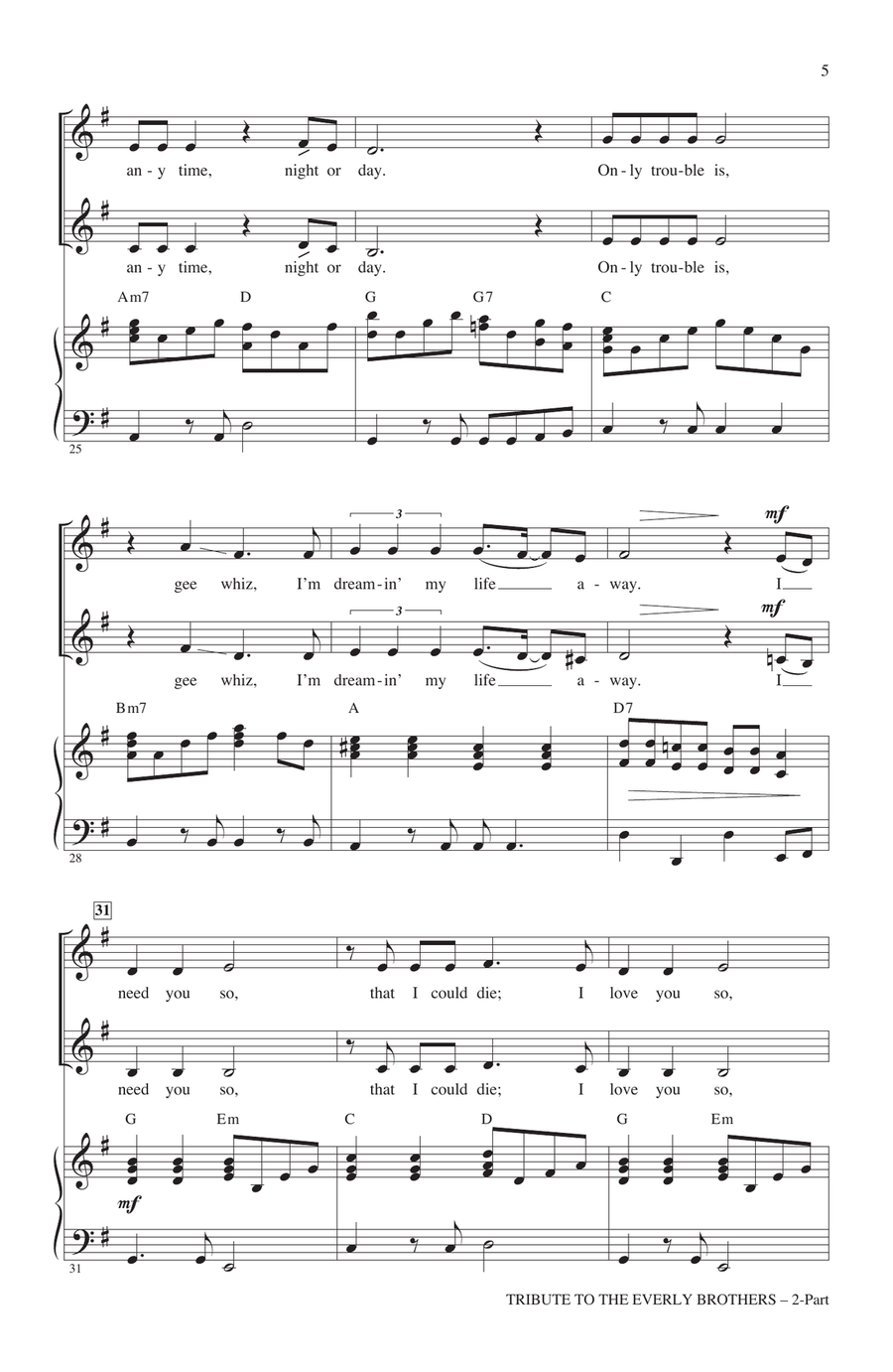 Tribute To The Everly Brothers (arr. Alan Billingsley) 2-Part scores gallery preview page 4