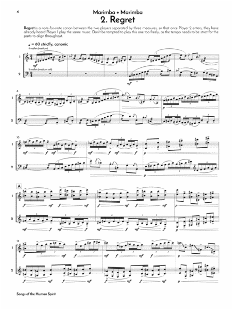 Songs of the Human Spirit Marimba scores gallery preview page 3